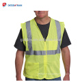 Chine Gilet fluorescent jaune de travail de chaussée de polyester de gilet de sécurité fluorescent d&#39;économie d&#39;OEM haute avec le cerceau et les poches de fermeture de boucle